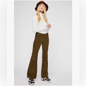 Low rise 90s style Free People Flare Corduroy Pants